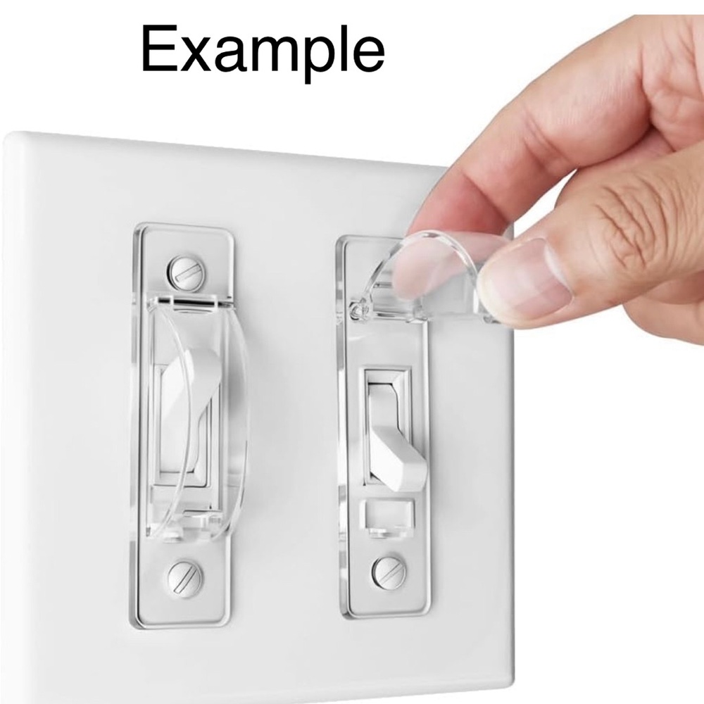 🦇 Kids Safely Clear Adhesive Light Switch Covers